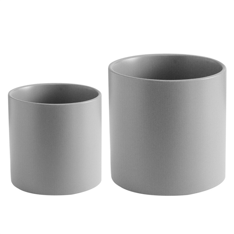 Grey flower pot