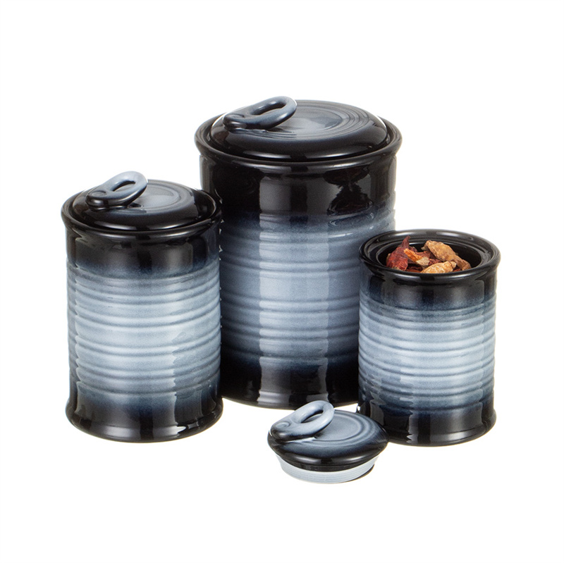 Nihow SET OF 3 CANISTER Gray