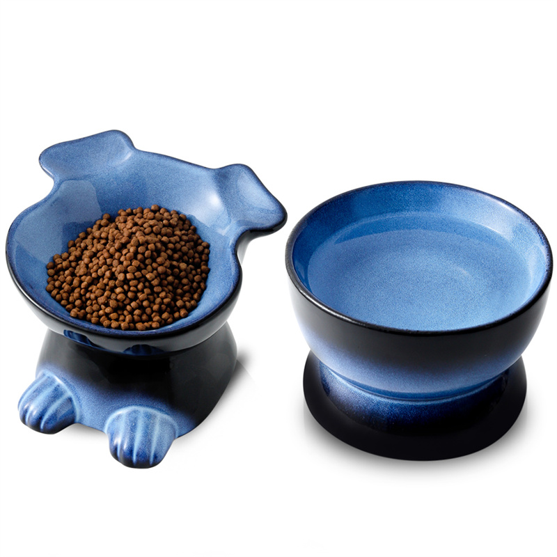 Nihow SET OF 2 DOG BOWL BLUE