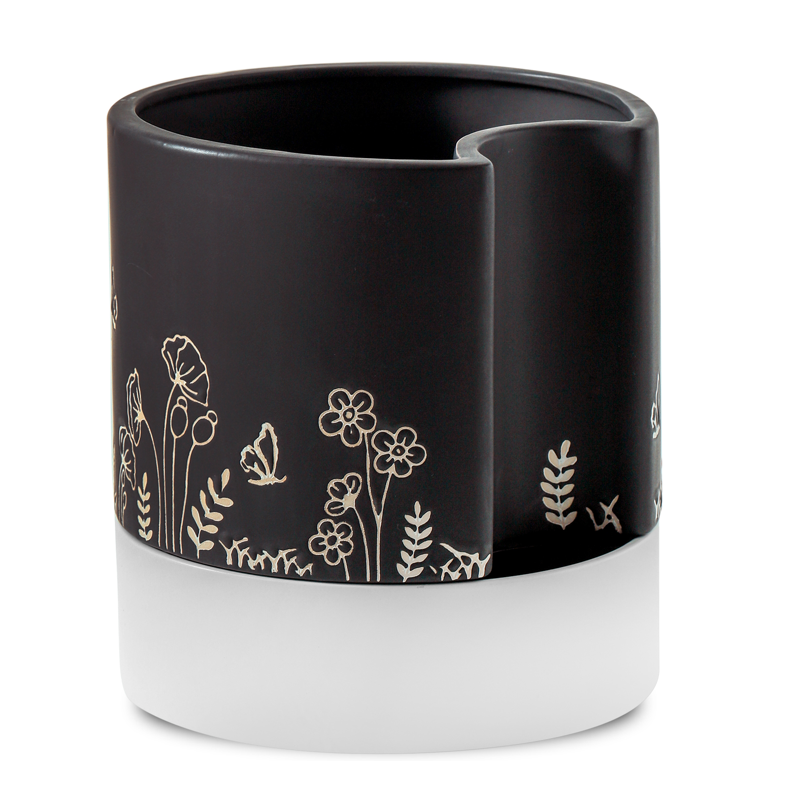 Nihow 8 INCH FLOWER POT TALL  Black