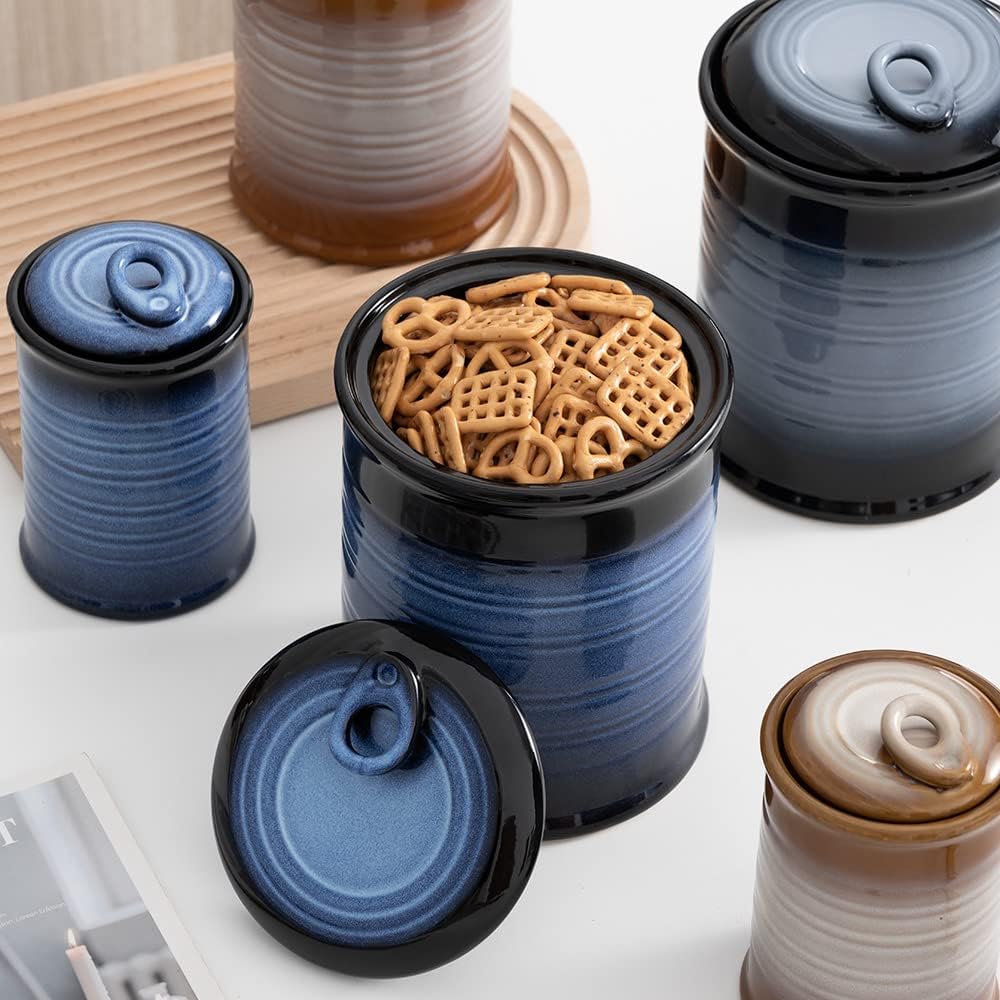 Nihow SET OF 2 CANISTER Black & Blue