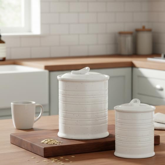 Nihow SET OF 4 CANISTER Matte White