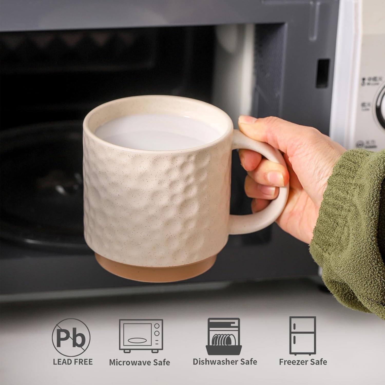 Nihow Coffee Mug Set of 4 Matte White