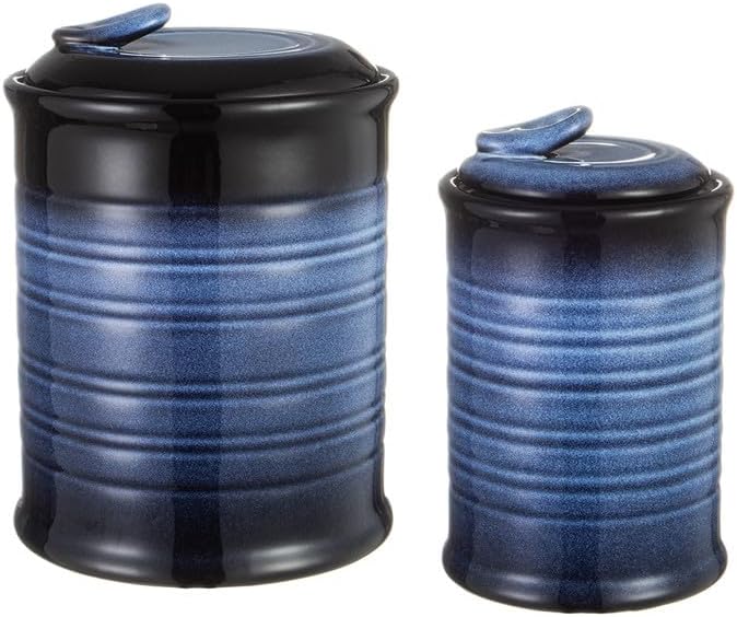Nihow SET OF 2 CANISTER Black & Blue