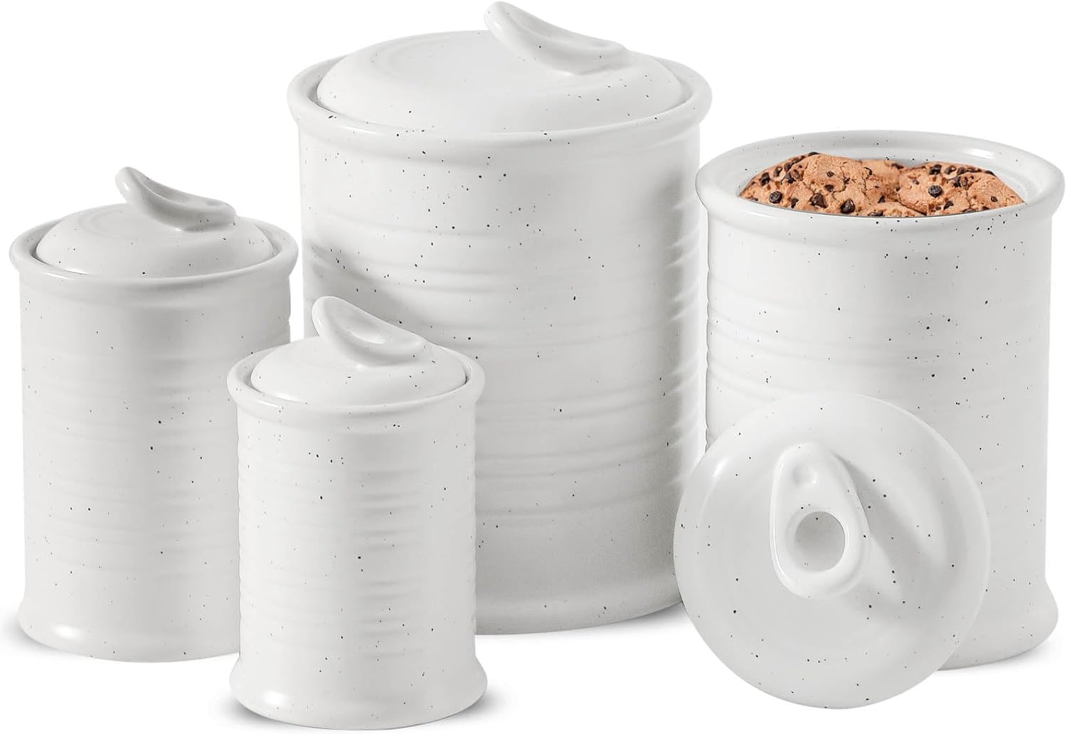 Nihow SET OF 4 CANISTER Matte White